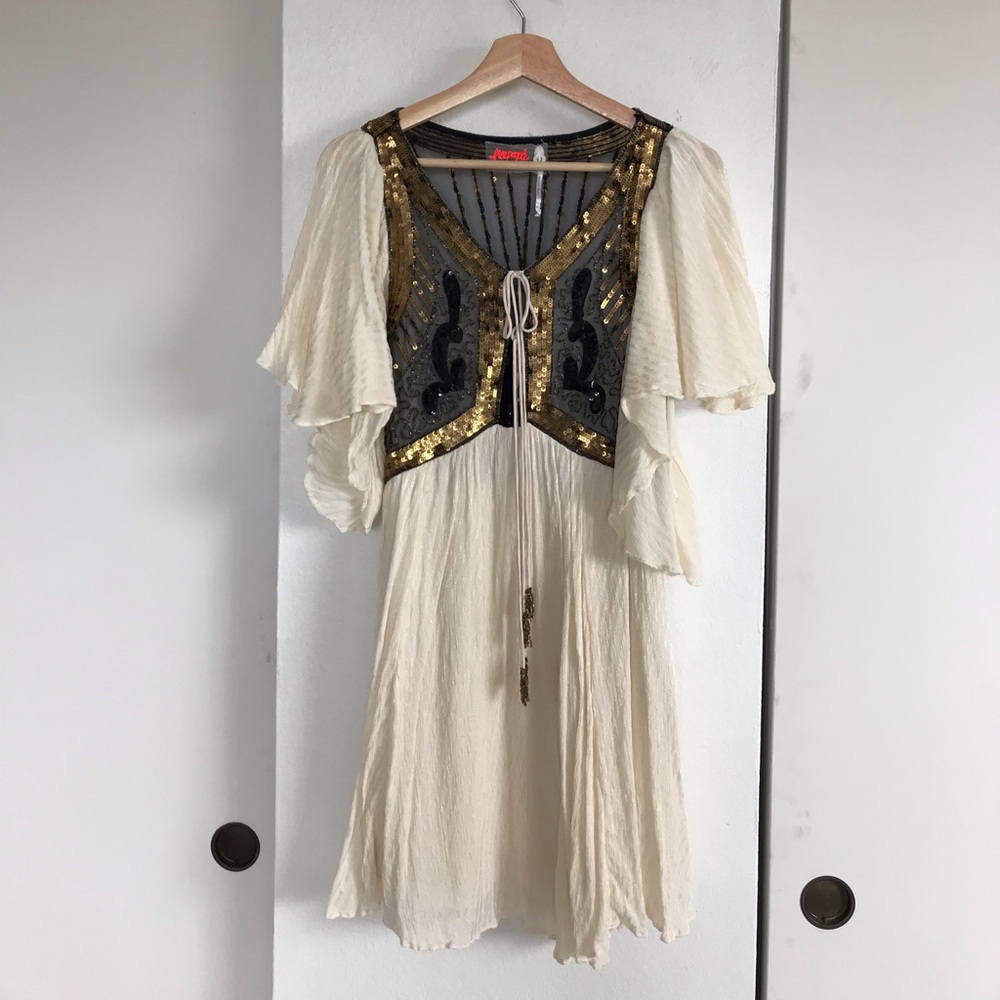 Off-white Free People Sequin Accent Dress